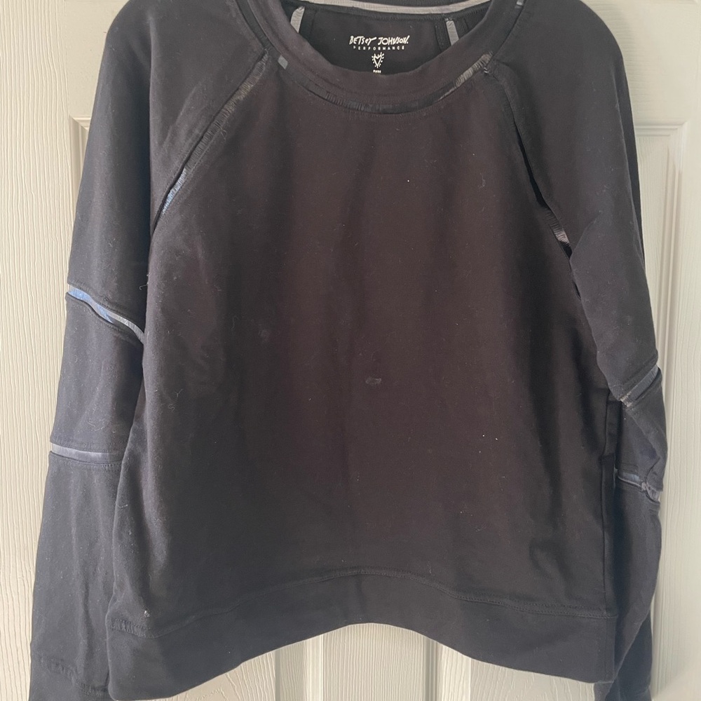 Betsey Johnson Black Performance Sweatshirt